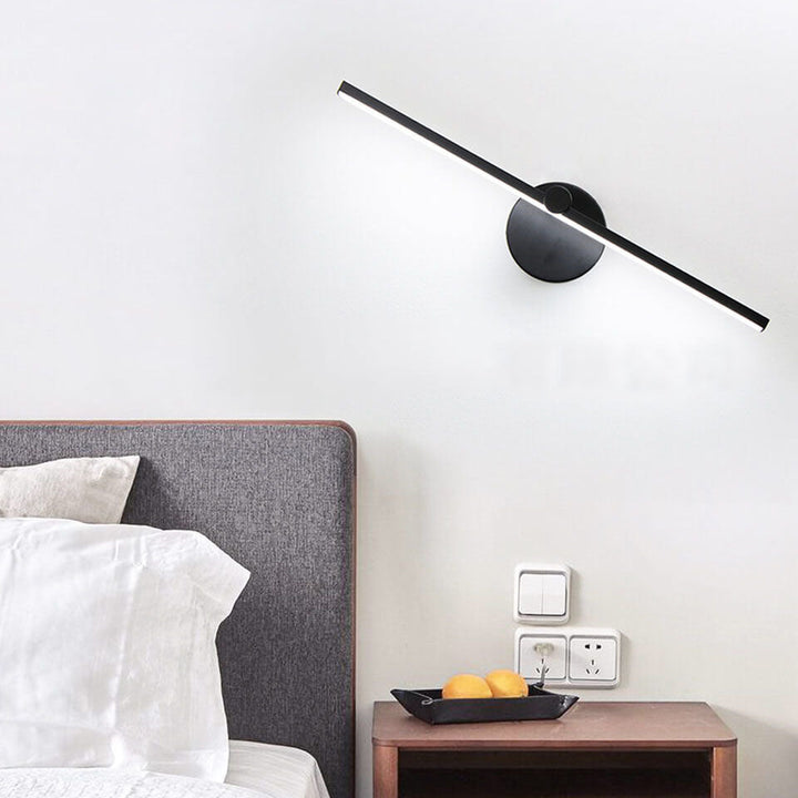 Nordisk Minimalistisk Aluminium Lang Bar Switch LED Spejl Væglampe