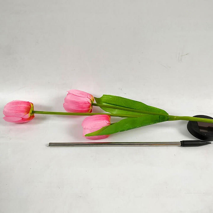 Solar Tulip Plænelampe Udendørs Have LED Tulipan Blomsterlampe Jordspyd Landskabsbelysning