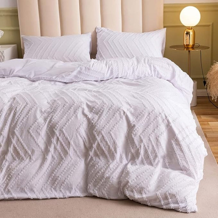 Chevron Plush Quilt Cover | 3-delt sæt