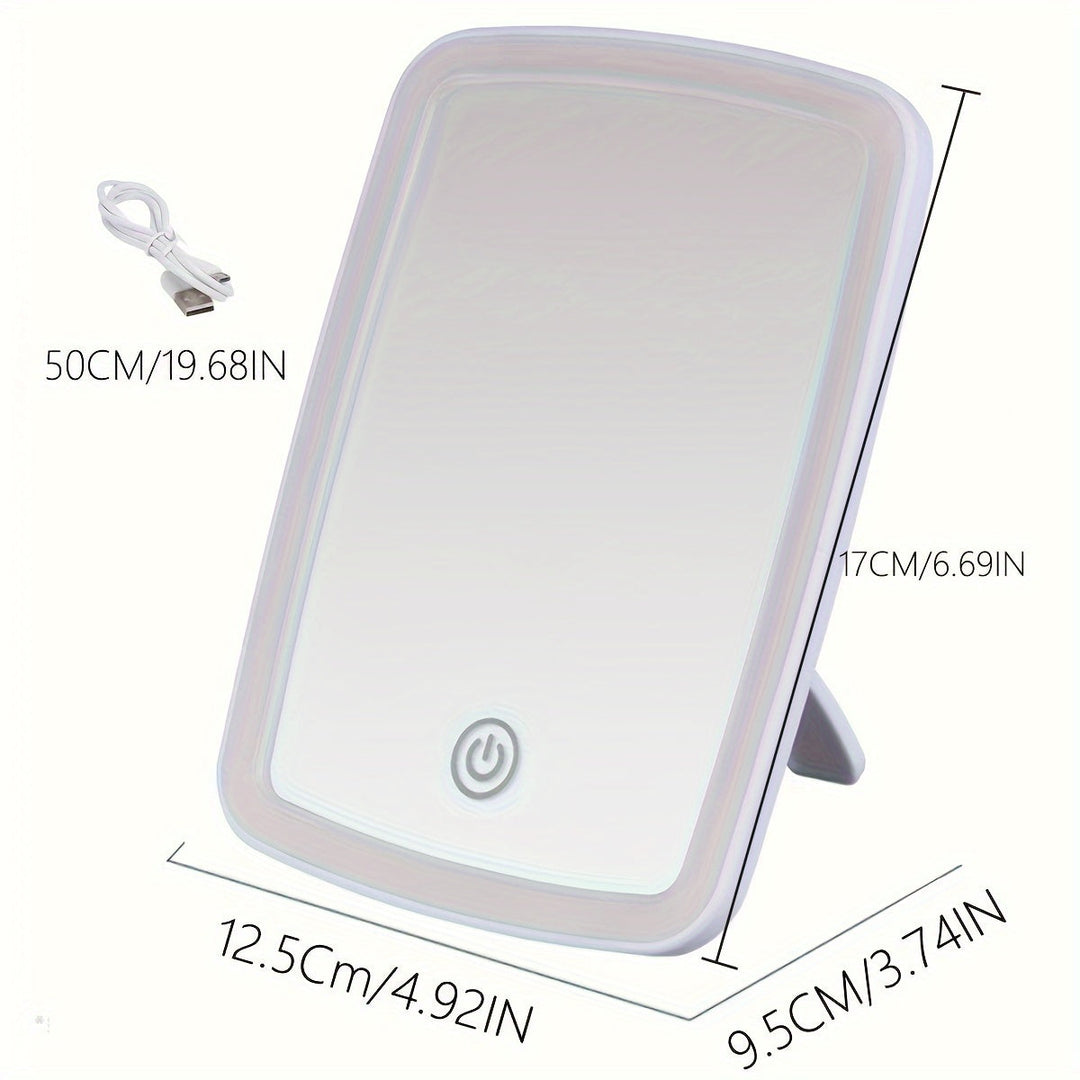 BloomMirror - Elegant LED Makeup Spejl USB Opladelig