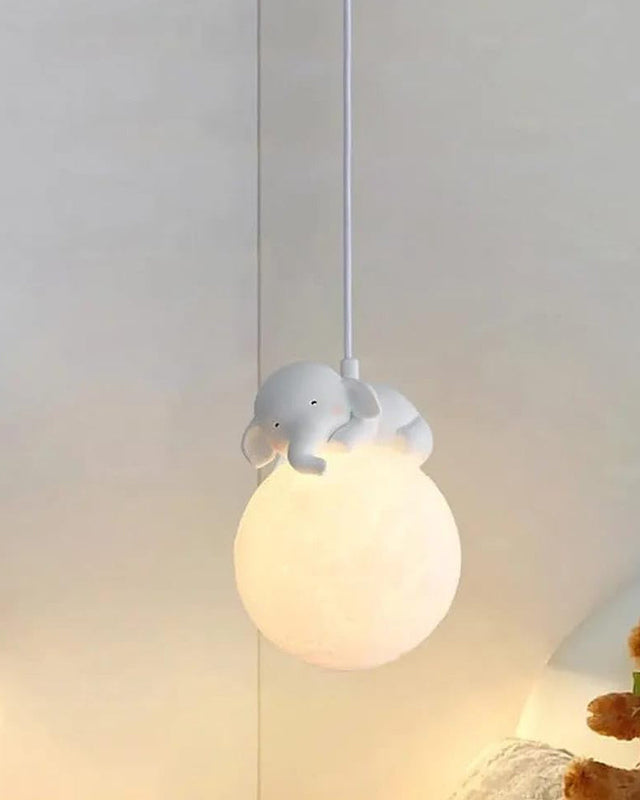 Sød dyreformet månependellampe - Elefant