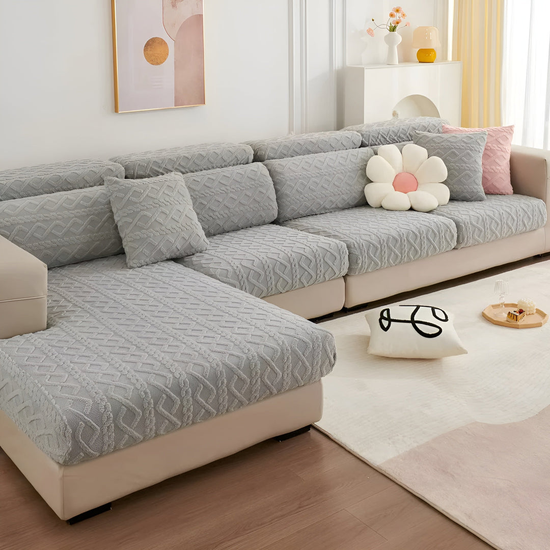 Samt-Sofa cover med diamantmønster – Blødt &amp; Luksuriøst | Perfekt pasform til enhver sofa |