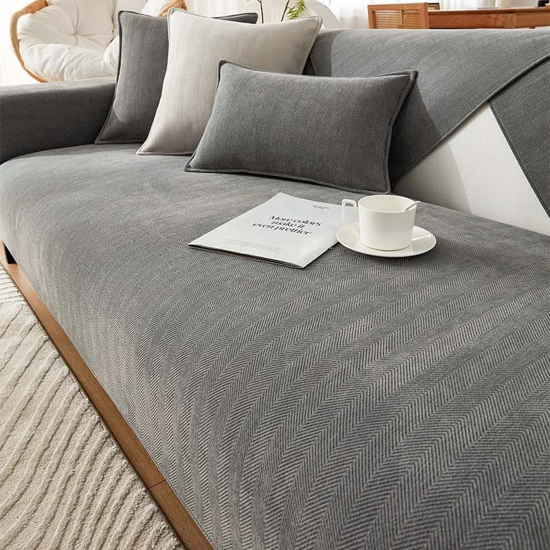 Herringbone Chenille Stof Møbelbeskytter Sofa Dække |