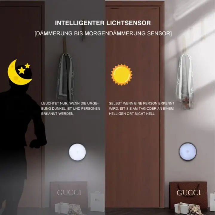 Genopladeligt bevægelsessensor LED natlys