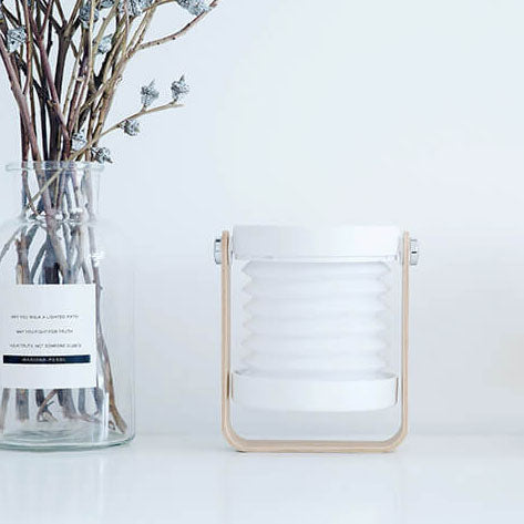 Lantern lampe natlys kreativ foldbar bærbar LED bordlampe