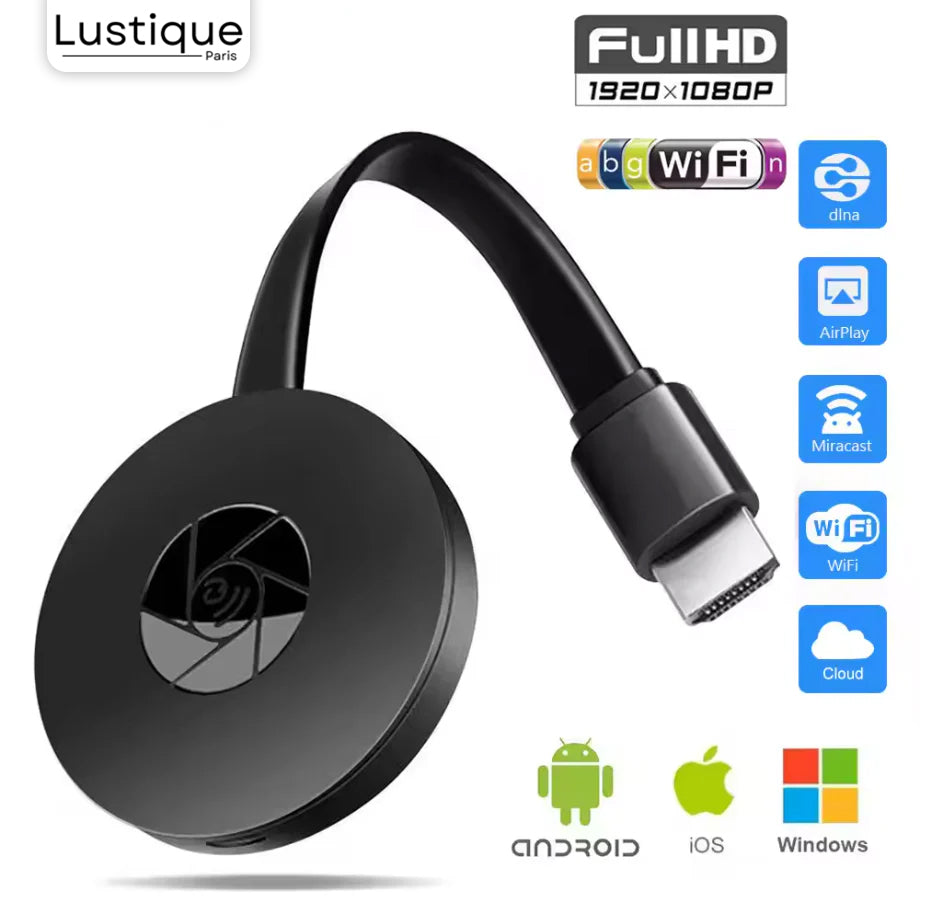 Trådløs HDMI Display Adapter | MediaLink 1080P WiFi Skærmmirror til Android, iOS, Windows &amp; Mac