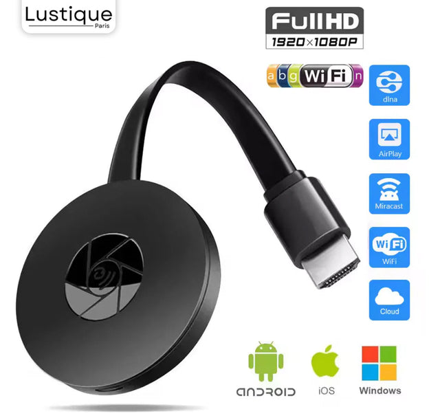 Trådløs HDMI Display Adapter | MediaLink 1080P WiFi Skærmmirror til Android, iOS, Windows & Mac