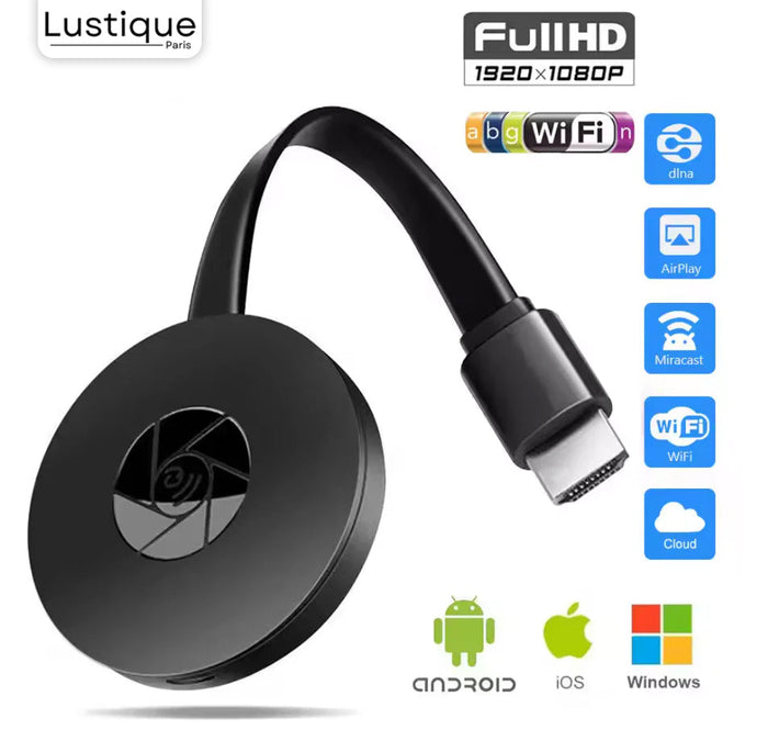 Trådløs HDMI Display Adapter | MediaLink 1080P WiFi Skærmmirror til Android, iOS, Windows & Mac
