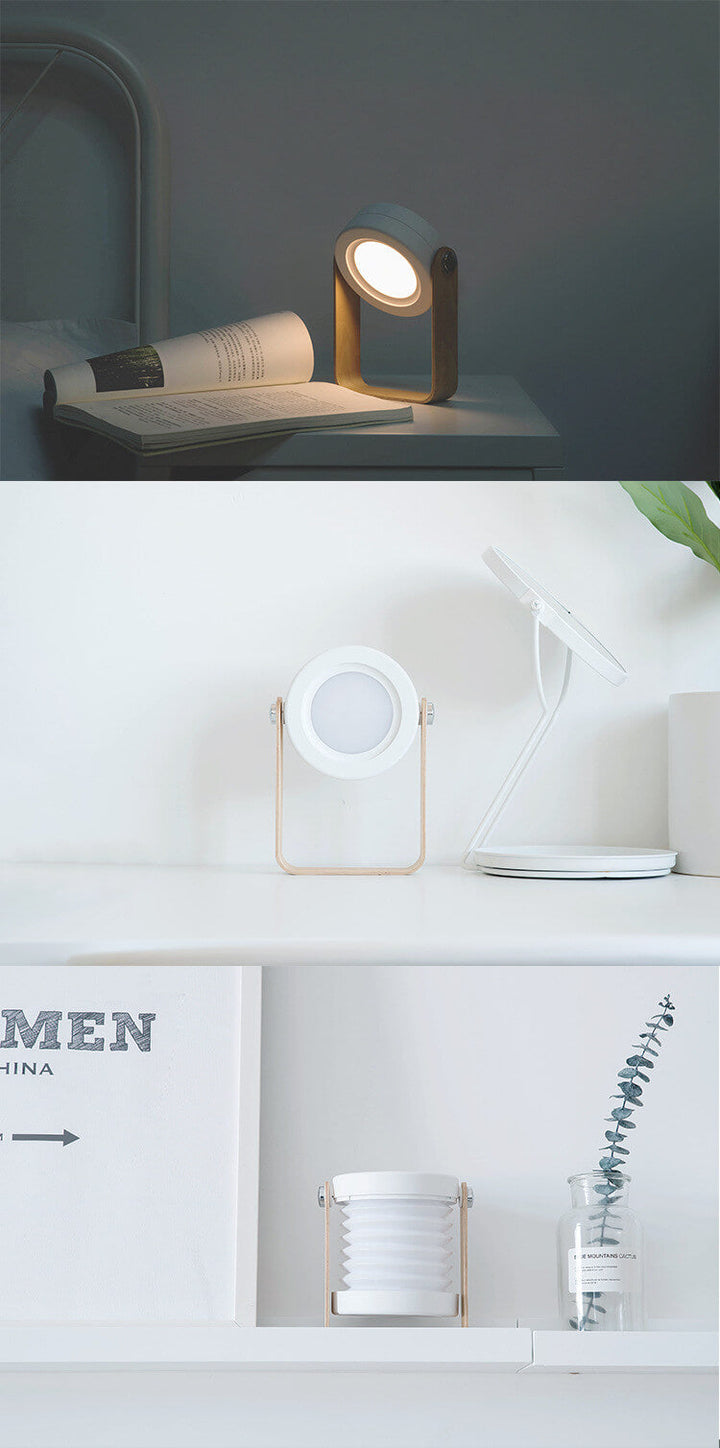 Lantern lampe natlys kreativ foldbar bærbar LED bordlampe