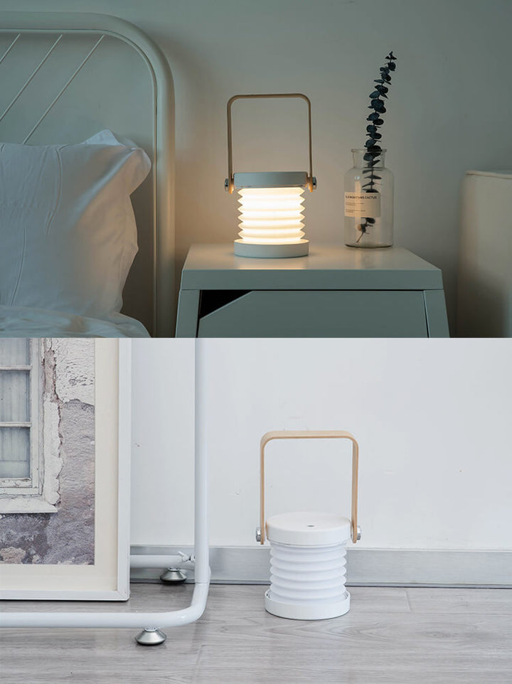 Lantern lampe natlys kreativ foldbar bærbar LED bordlampe