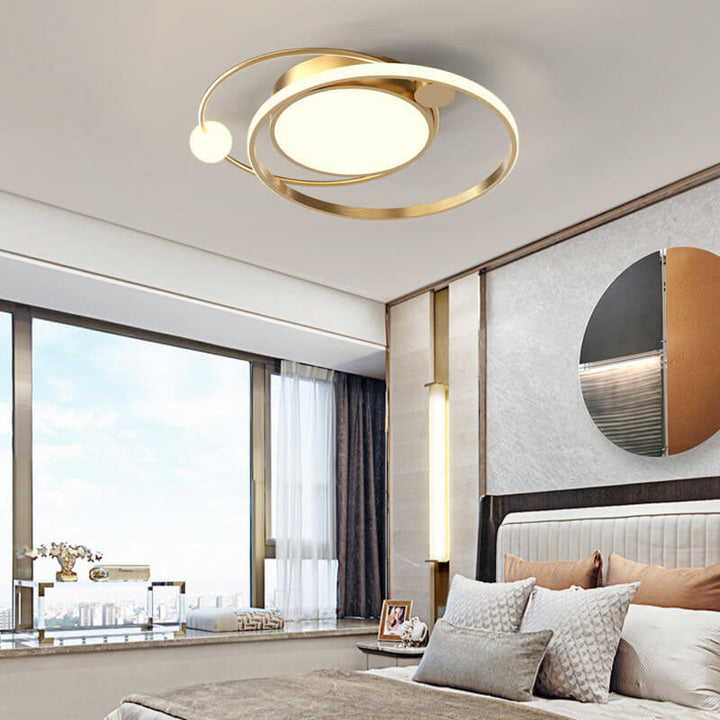 Nordisk Rund Cirkel LED Loftlampe indbygget