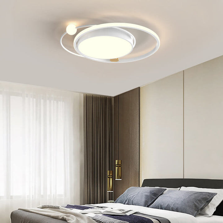 Nordisk Rund Cirkel LED Loftlampe indbygget