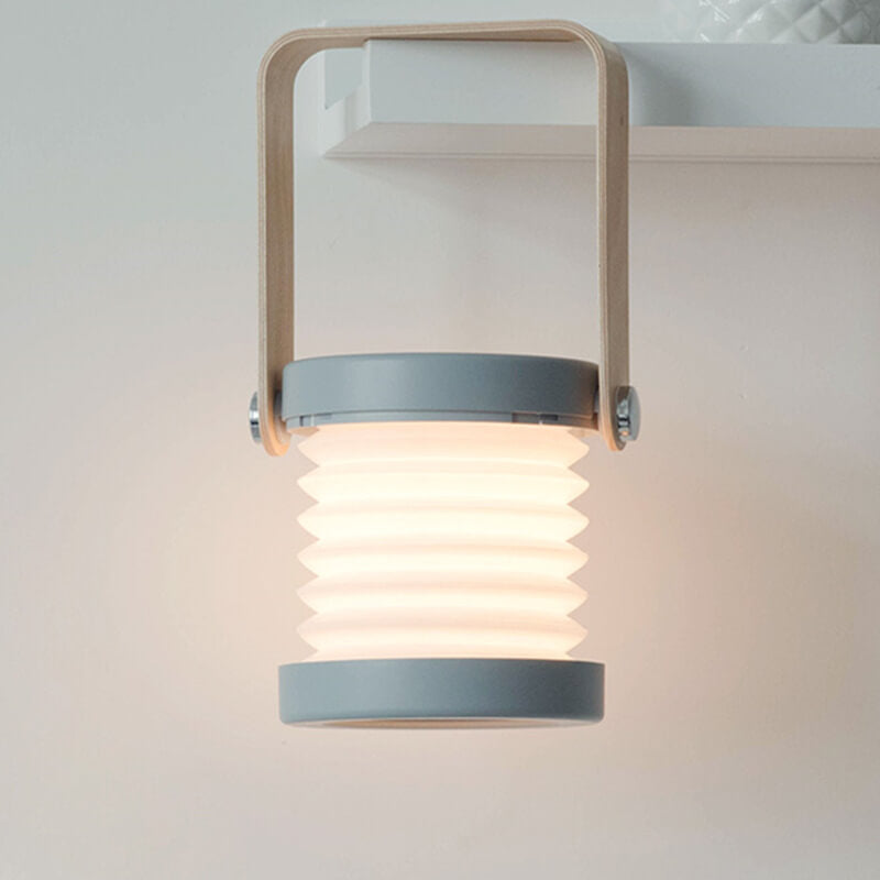 Lantern lampe natlys kreativ foldbar bærbar LED bordlampe