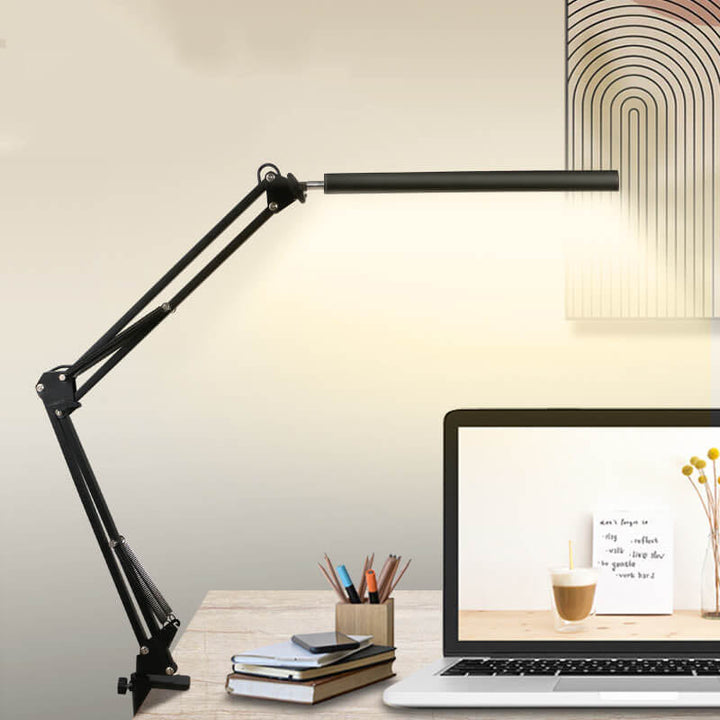 LED Foldbar Lang Arm Klemme Øjensikring USB Læselampe