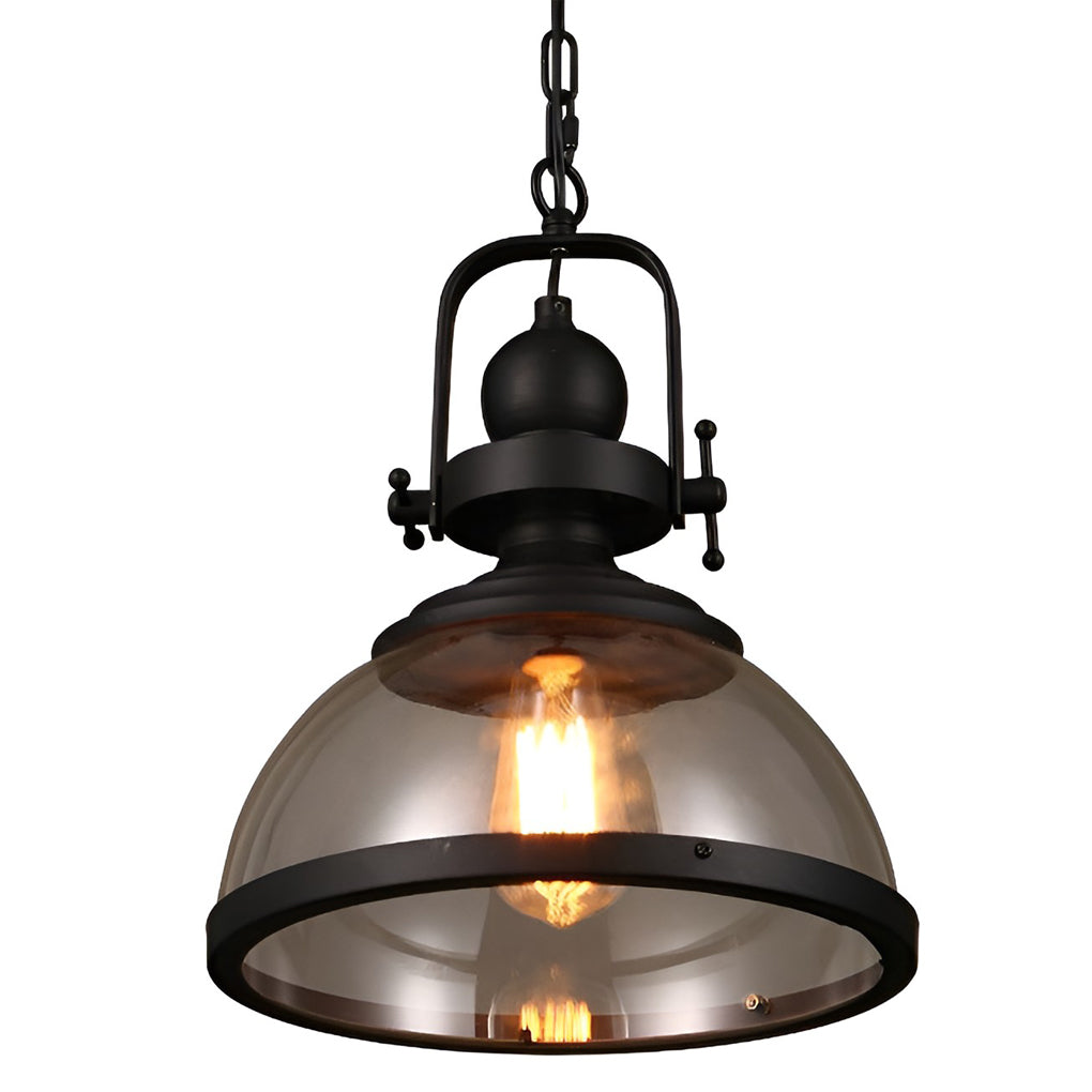Antik Glas Jern Retro Industriel Kranse Pendel Loftlamper