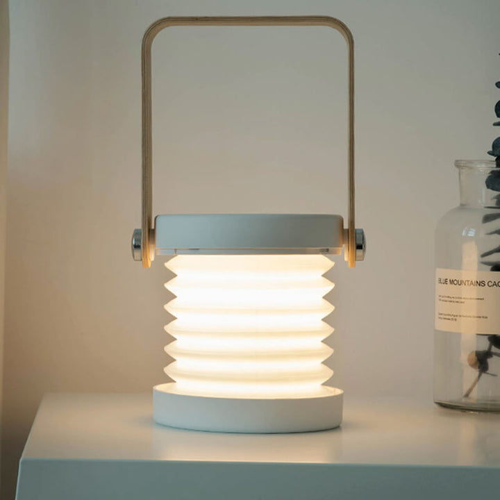 Lantern lampe natlys kreativ foldbar bærbar LED bordlampe