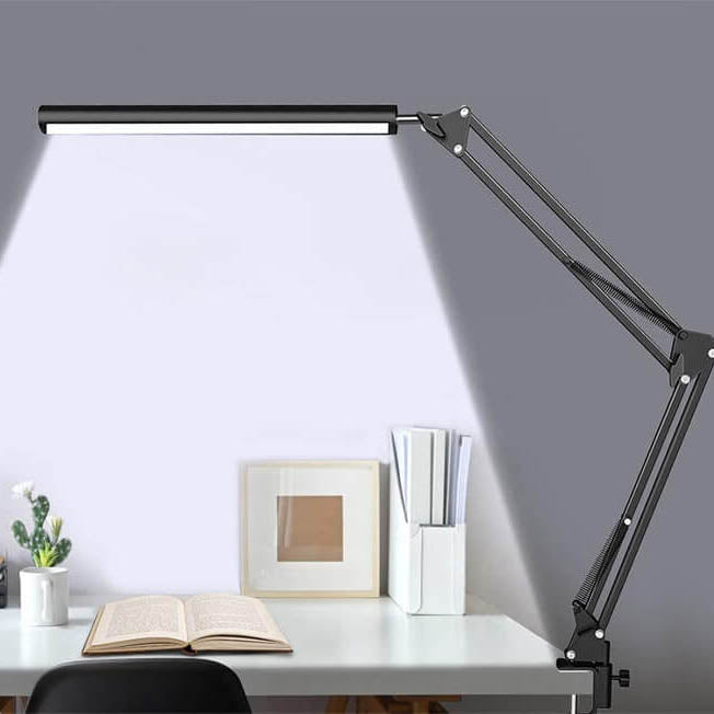 LED Foldbar Lang Arm Klemme Øjensikring USB Læselampe
