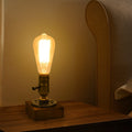 Vintage Industriel Jern Lyspære 1-Lys Bordlampe