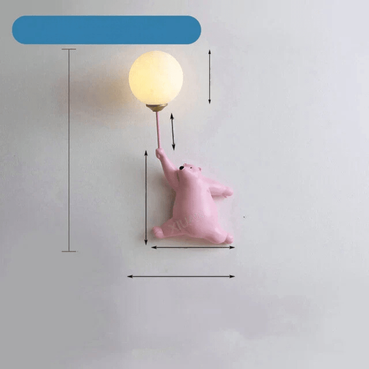 FairyGlow – Tegneserie Væglampe til Børn | Magisk Natlampe med 3D Måne Design