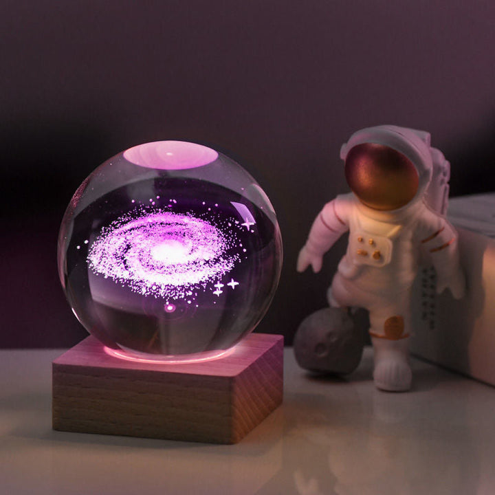 Nattelys Krystalbold 3D Galakse |