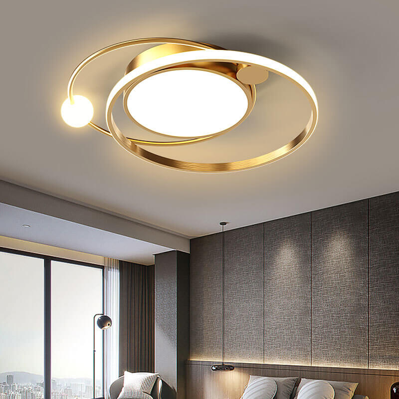 Nordisk Rund Cirkel LED Loftlampe indbygget