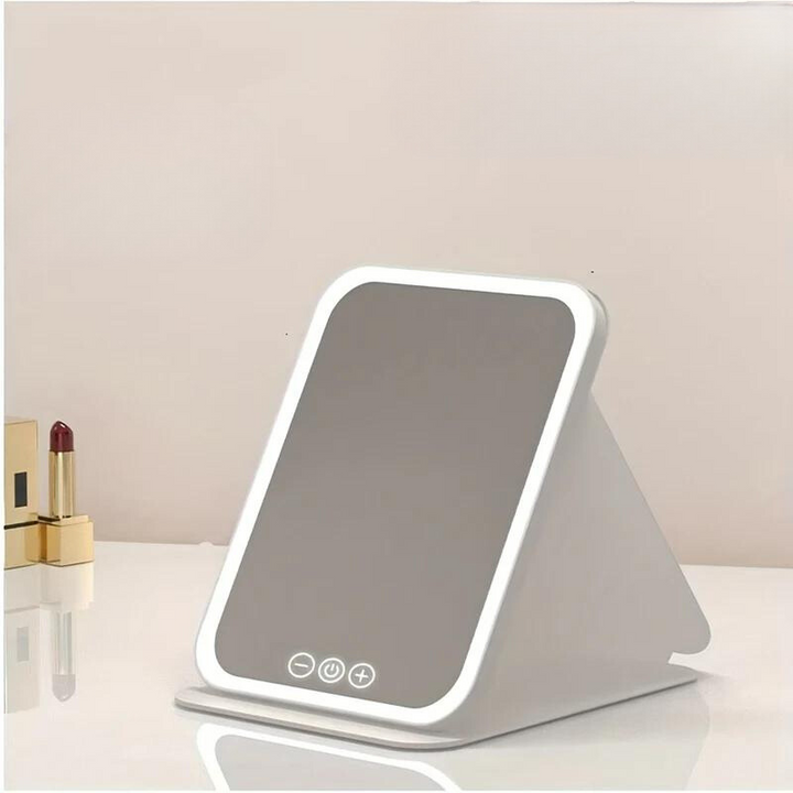 GlowMirror – LED Makeup Spejl med USB Opladning