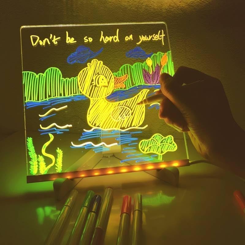 LED Tavle med 7 farver Pen