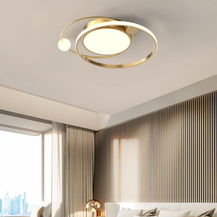 Nordisk Rund Cirkel LED Loftlampe indbygget