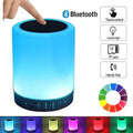 farverig LED Natlys Bluetooth Touchpad Trådløs Højttaler