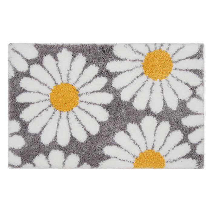 Feblilac Sweet Daisy Badeværelsesmåtte, Lilla Blomstertæppe