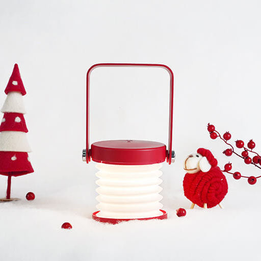 Lantern lampe natlys kreativ foldbar bærbar LED bordlampe