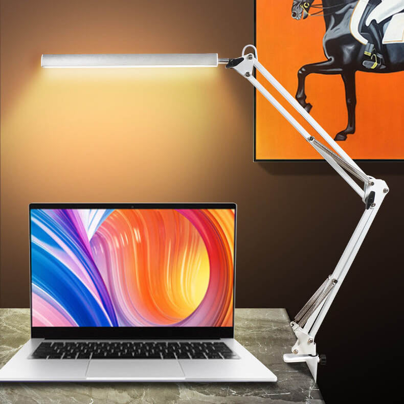 LED Foldbar Lang Arm Klemme Øjensikring USB Læselampe