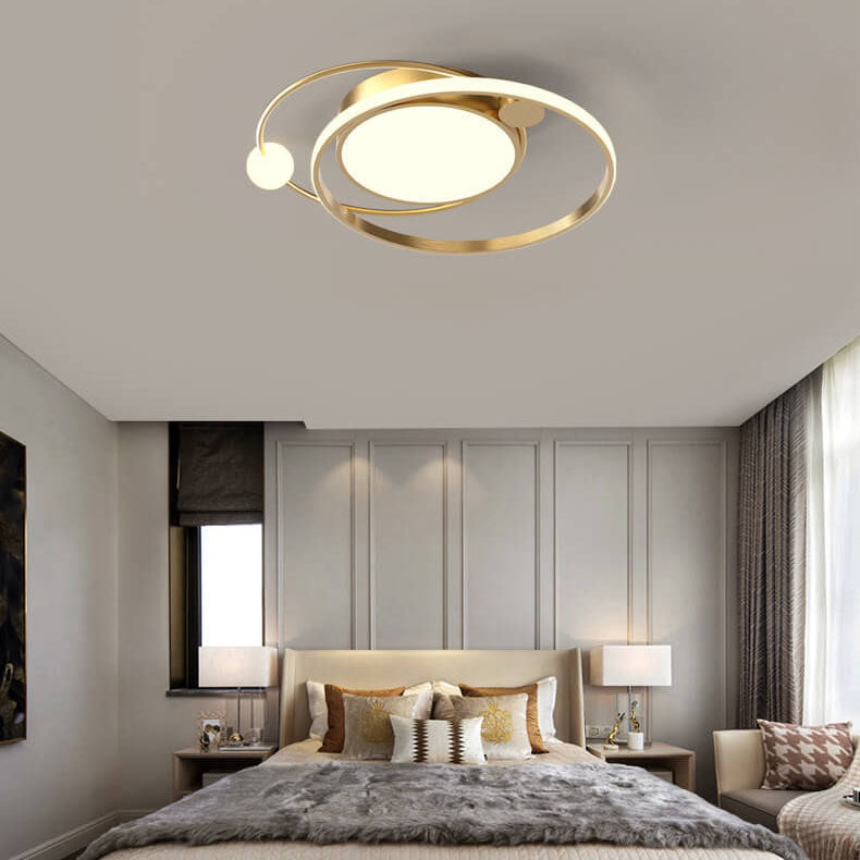 Nordisk Rund Cirkel LED Loftlampe indbygget