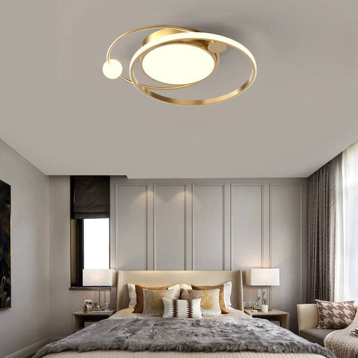 Nordisk Rund Cirkel LED Loftlampe indbygget