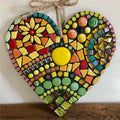 Stor Have Mosaik Hjerte Dekoration