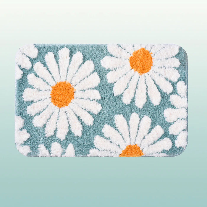 Feblilac Sweet Daisy Badeværelsesmåtte, Lilla Blomstertæppe