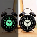 LuminousTime - Elegant Metal Vækkeur med Blid Belysning til Fredelige Morgener og Nætter