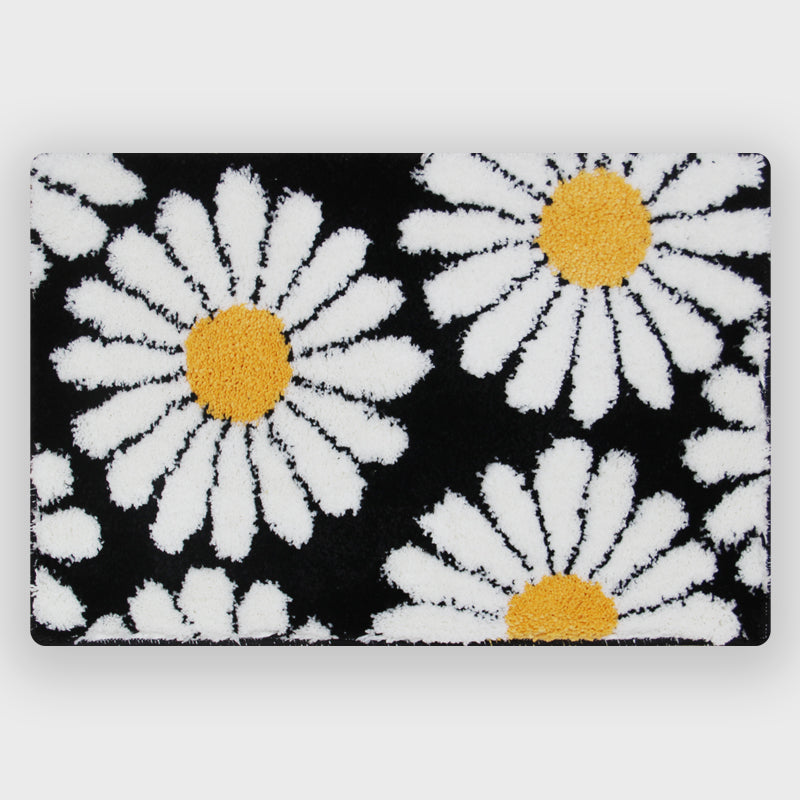 Feblilac Sweet Daisy Badeværelsesmåtte, Lilla Blomstertæppe
