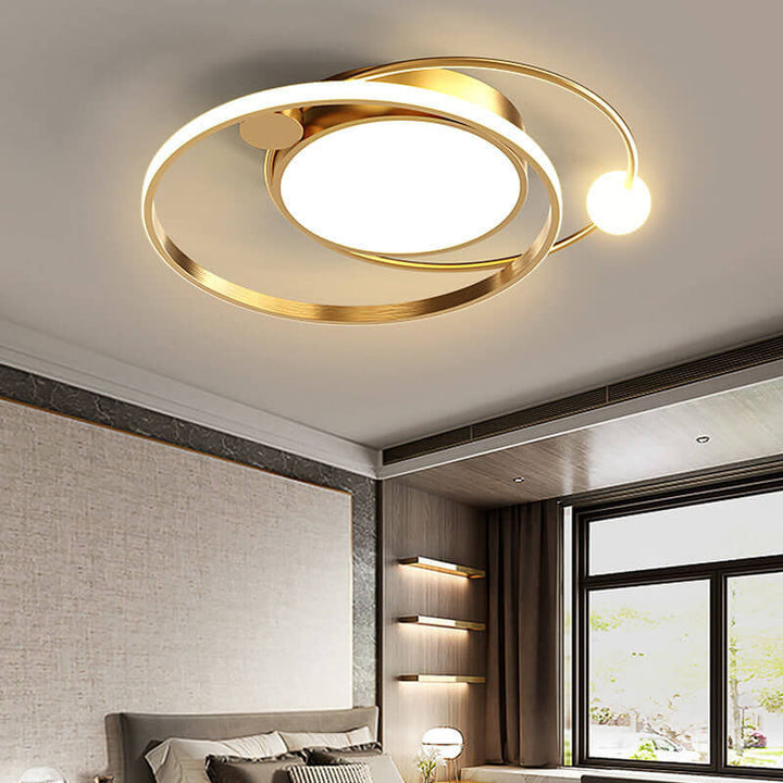 Nordisk Rund Cirkel LED Loftlampe indbygget