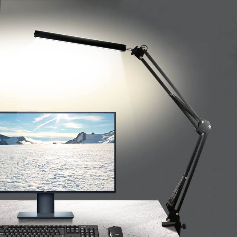 LED Foldbar Lang Arm Klemme Øjensikring USB Læselampe