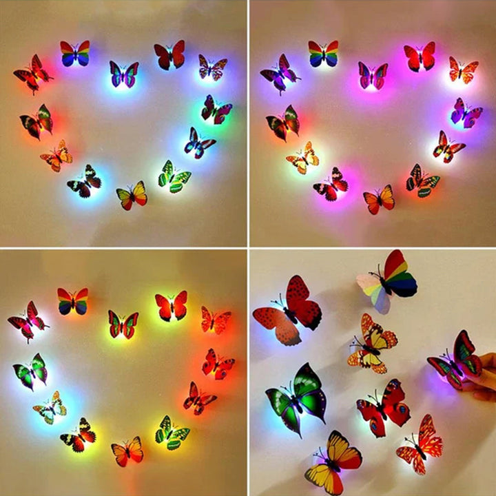 3D LED Sommerfugl Dekoration Natlys
