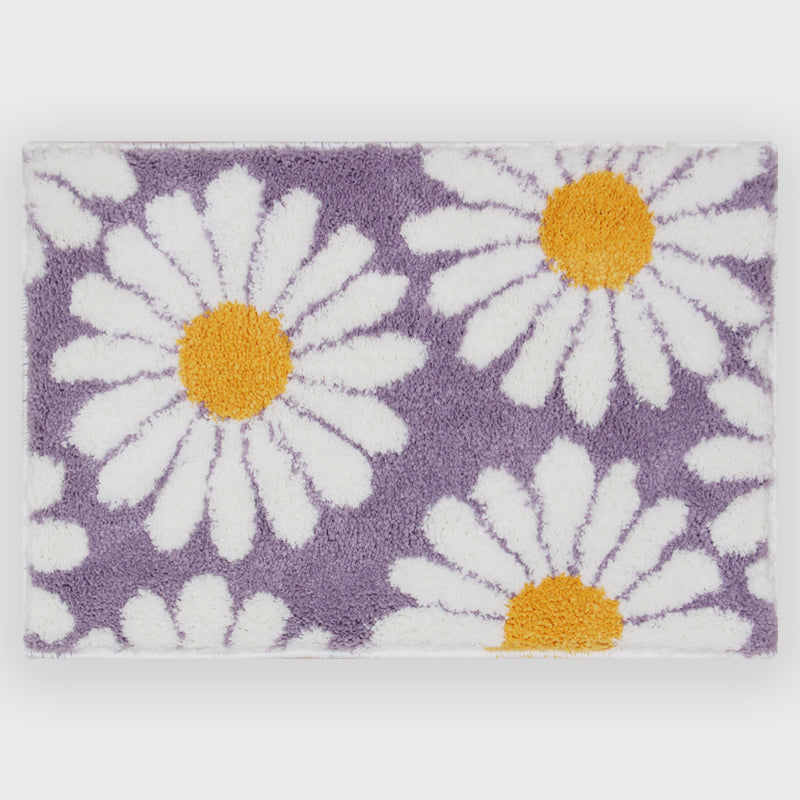 Feblilac Sweet Daisy Badeværelsesmåtte, Lilla Blomstertæppe