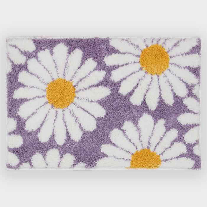 Feblilac Sweet Daisy Badeværelsesmåtte, Lilla Blomstertæppe