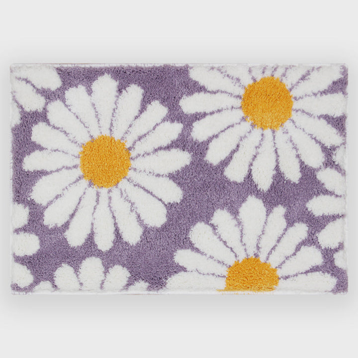 Feblilac Sweet Daisy Badeværelsesmåtte, Lilla Blomstertæppe
