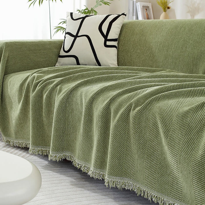 Chenille Plaid Herringbone Fryser Cover