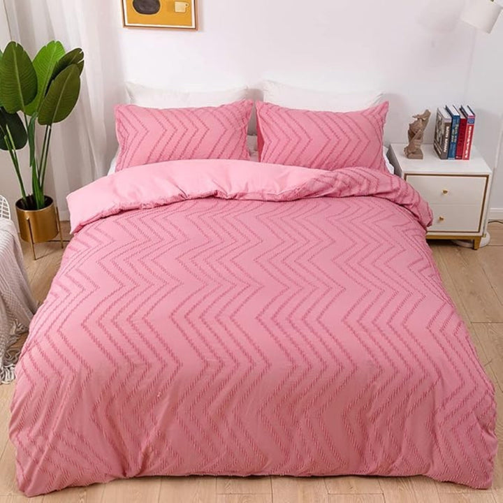 Chevron Plush Quilt Cover | 3-delt sæt