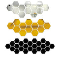 Hexagonal Spejl Vægklistermærke