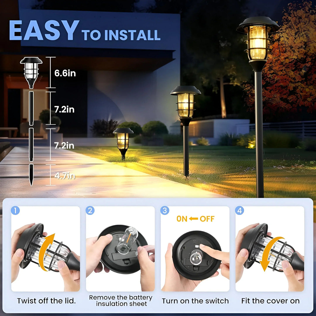 SolarGlow – Solcellehavebelysning Sæt (6-Pak)