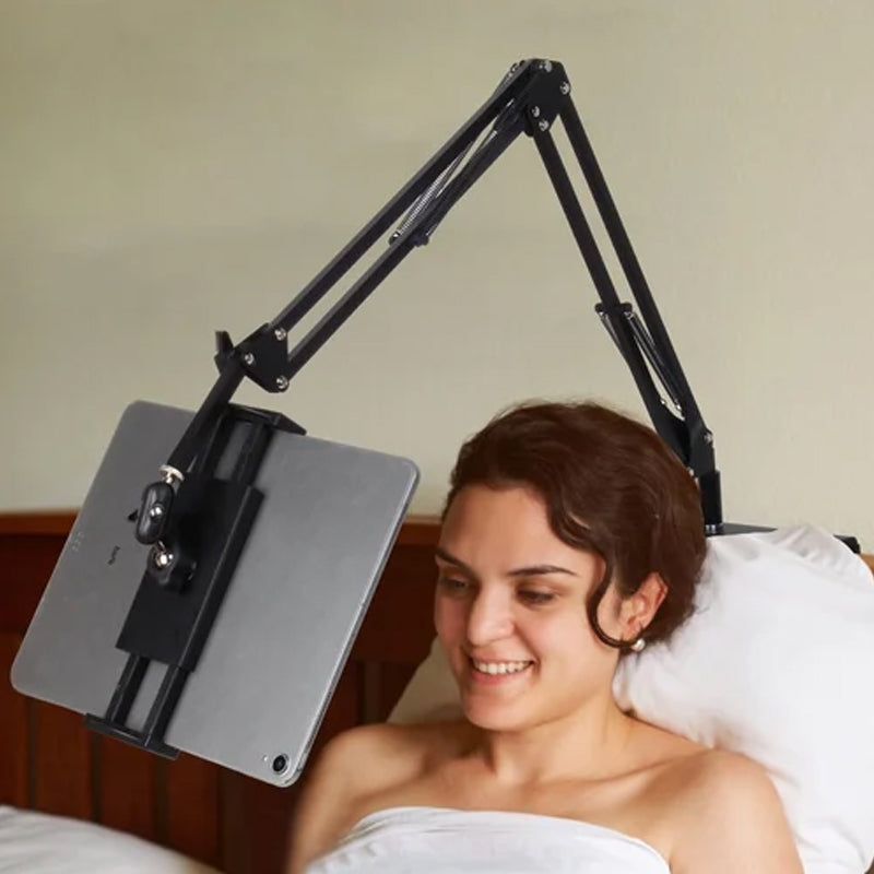 Udvidelig, skjult telefon/tablet holder ved sengen
