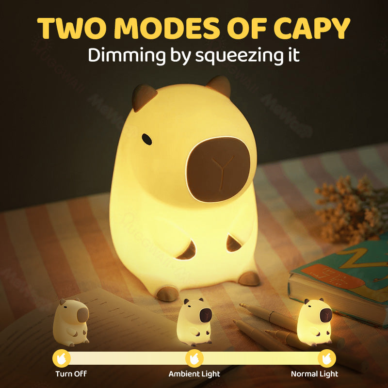 SquishBara | Capybara Squishy Nattelys Ideel Gave til Alle Aldre
